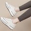 Tied Round Toe Platform Sneakers - Korvel