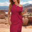 Tied Single Shoulder Short Sleeve Dress