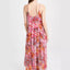 Tiered Printed V-Neck Sleeveless Dress
