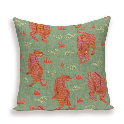 Tiger Print Cushion Cover - Premium Decorative Pillow Case