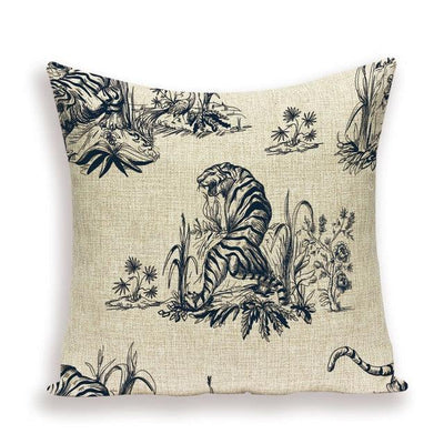 Tiger Print Cushion Cover - Premium Decorative Pillow Case