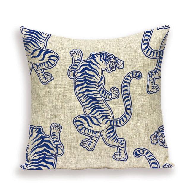 Funda de Cojín con Estampado de Tigre - Funda Decorativa Premium