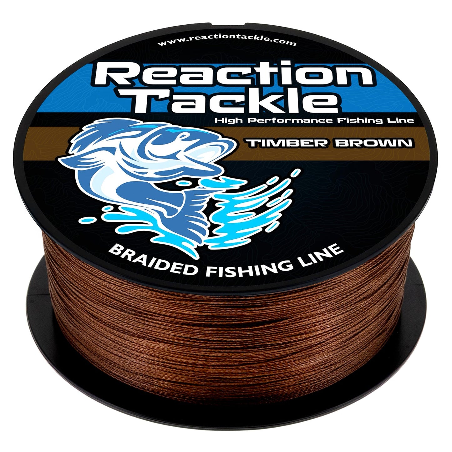 Reaction Tackle Premium Braided Fishing Line - Timber Brown