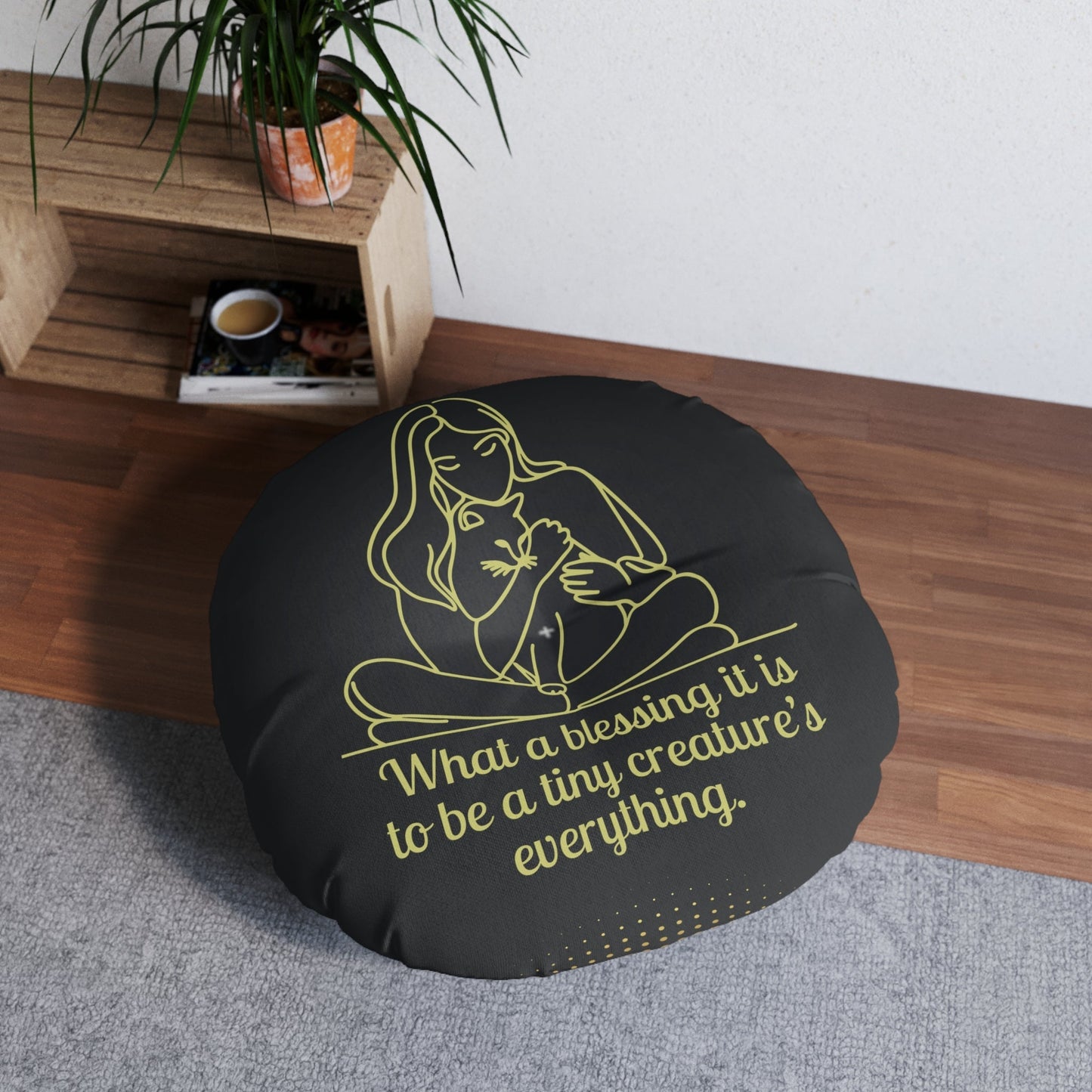 Coussin de sol rond tufté Tiny Creature