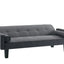 Sofá Loveseat Medieval con Cojines - Tela Gris Oscuro