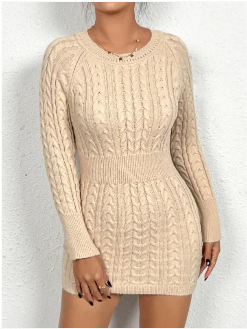 Vestido Bodycon de Punto Cozy Twist para Mujer