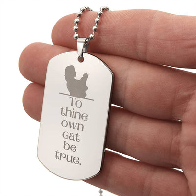 Collar de Perro con Placa Grabada To Thine Own Cat