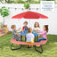 Table d'activité extérieure pour tout-petits avec parasol réglable - Bleu