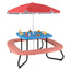 Table d'activité extérieure pour tout-petits avec parasol réglable - Bleu
