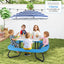 Mesa de Actividades al Aire Libre para Niños Pequeños con Paraguas Ajustable - Blanco