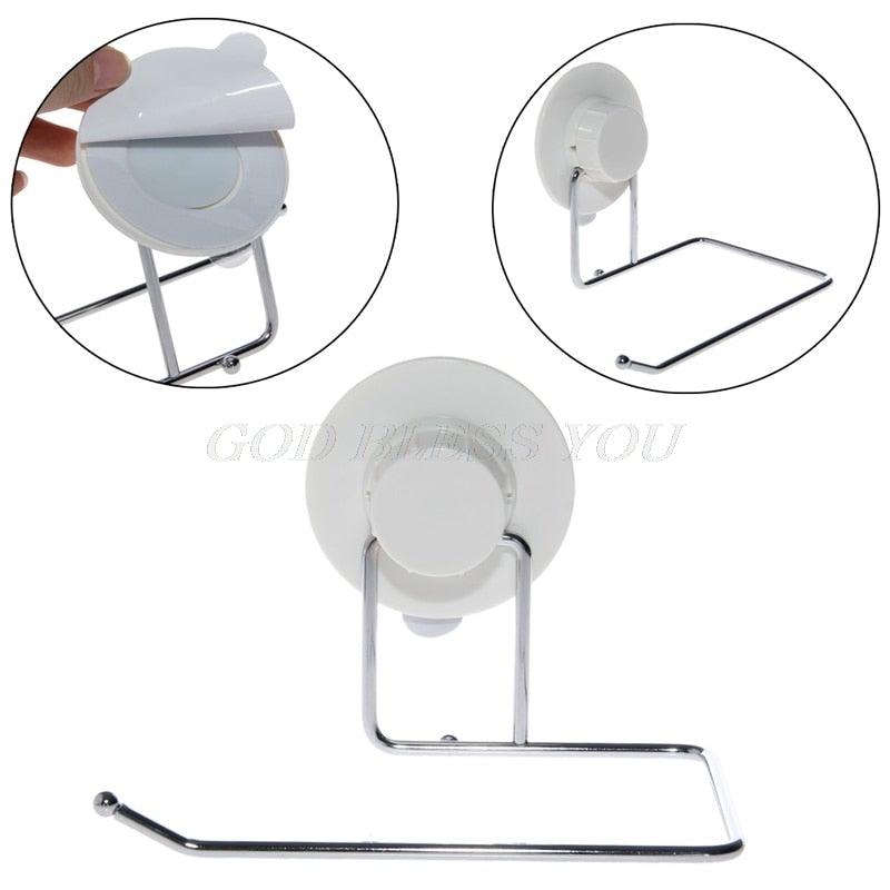 Premium Suction Cup Toilet Paper Holder - No Drill Installation for Bathroom & Kitchen - Korvel