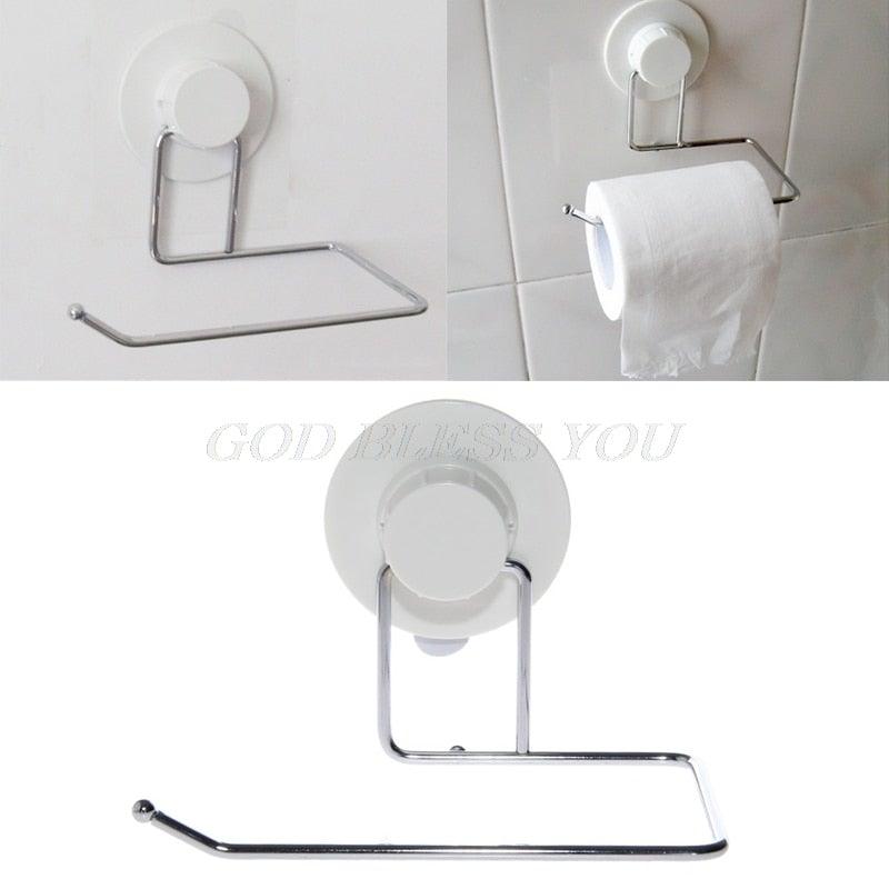 Premium Suction Cup Toilet Paper Holder - No Drill Installation for Bathroom & Kitchen - Korvel