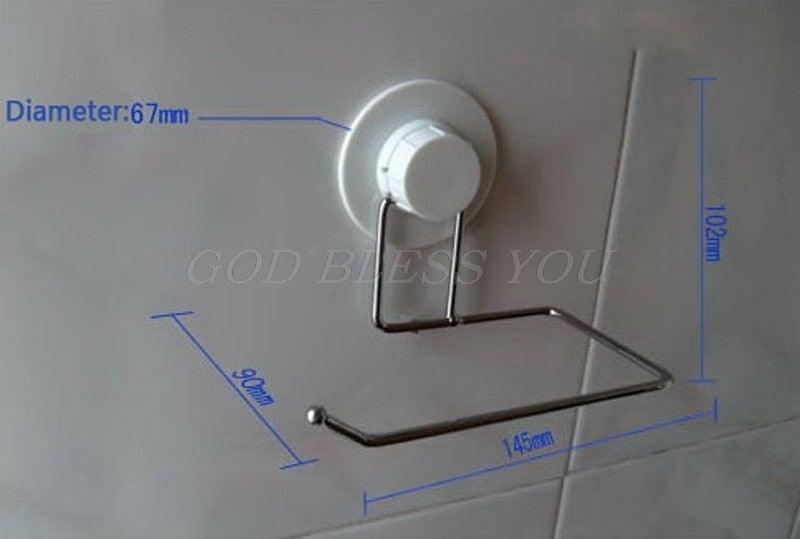 Premium Suction Cup Toilet Paper Holder - No Drill Installation for Bathroom & Kitchen - Korvel
