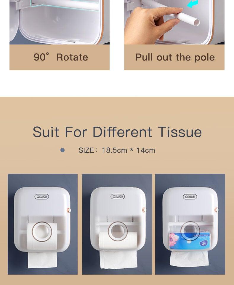 Soporte de Papel Higiénico de Pared Premium con Estante