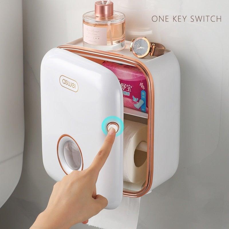 Soporte de Papel Higiénico de Pared Premium con Estante