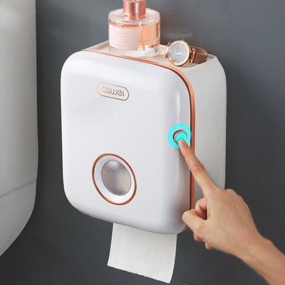 Premium Wall Mounted Toilet Paper Holder with Shelf