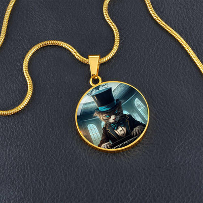 Collar de Gato con Sombrero de Copa - Joyería Premium