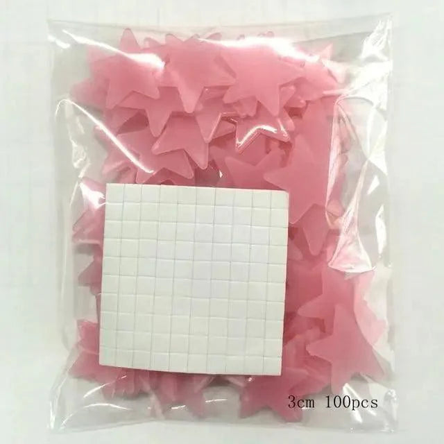 Premium 50pcs 3D Glow In The Dark Star Wall Stickers