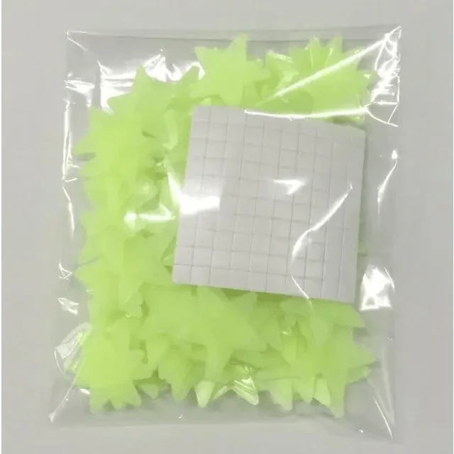 Premium 50pcs 3D Glow In The Dark Star Wall Stickers
