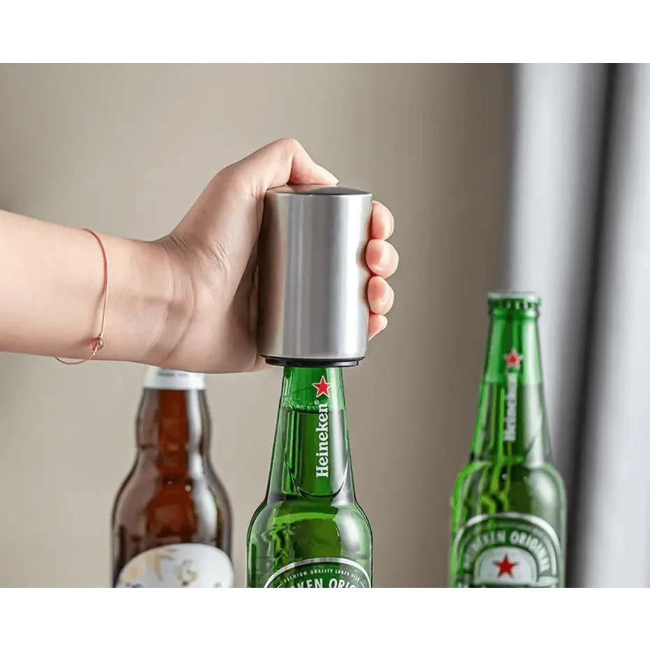 Automatic Stainless Steel Beer Bottle Opener with Magnet