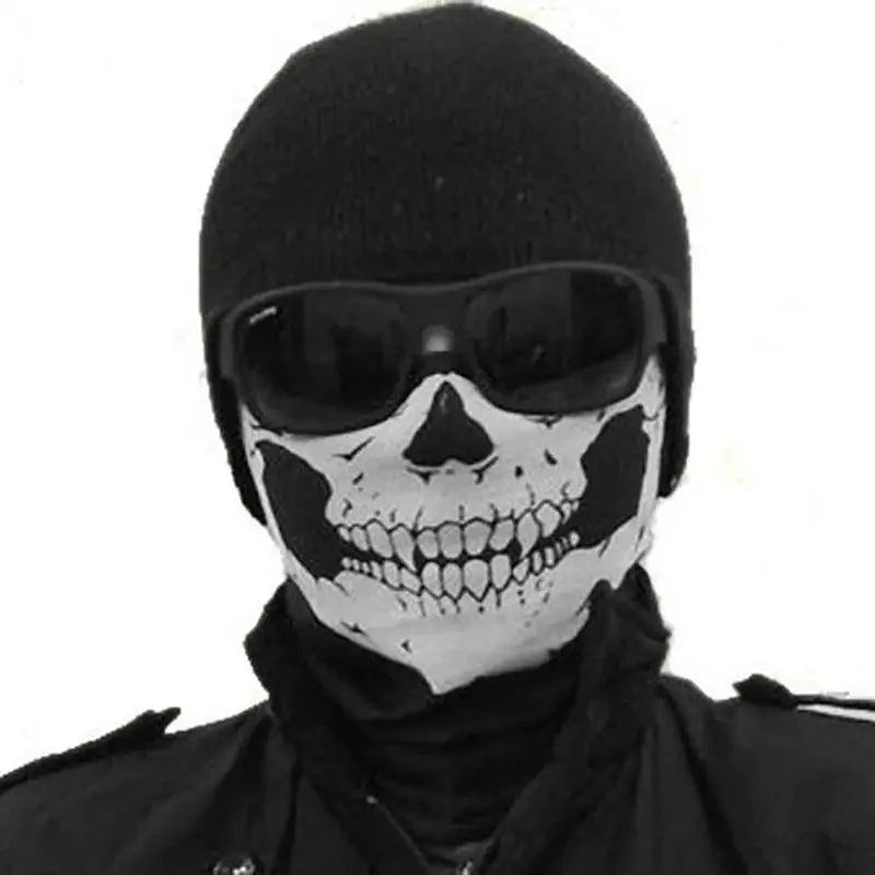 Masque de cyclisme à design crâne premium - Accessoire extérieur polyvalent