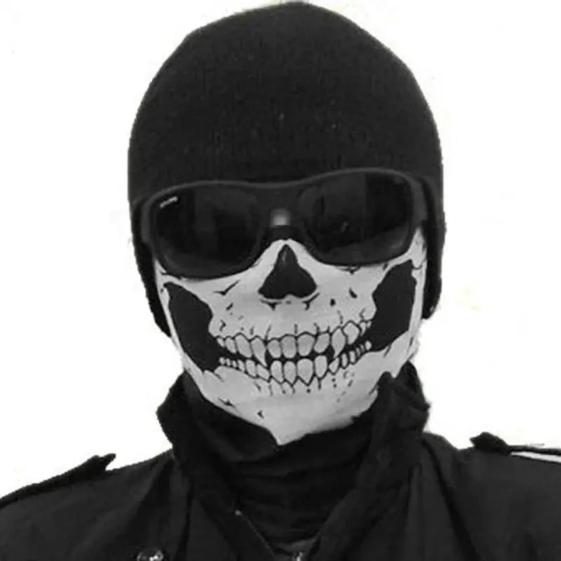 Masque de cyclisme à design crâne premium - Accessoire extérieur polyvalent