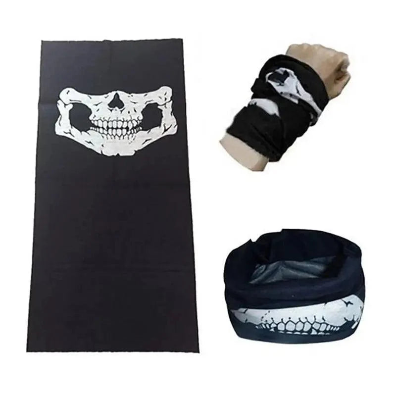 Masque de cyclisme à design crâne premium - Accessoire extérieur polyvalent