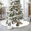 Plush Faux Fur Christmas Tree Skirt - 35" Diameter