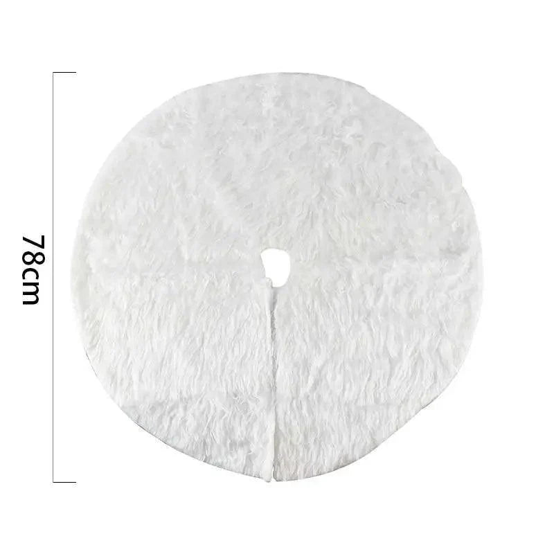 Plush Faux Fur Christmas Tree Skirt - 35" Diameter