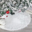 Plush Faux Fur Christmas Tree Skirt - 35" Diameter