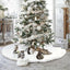 Plush Faux Fur Christmas Tree Skirt - 35" Diameter