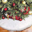 Plush Faux Fur Christmas Tree Skirt - 35" Diameter