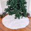 Plush Faux Fur Christmas Tree Skirt - 35" Diameter