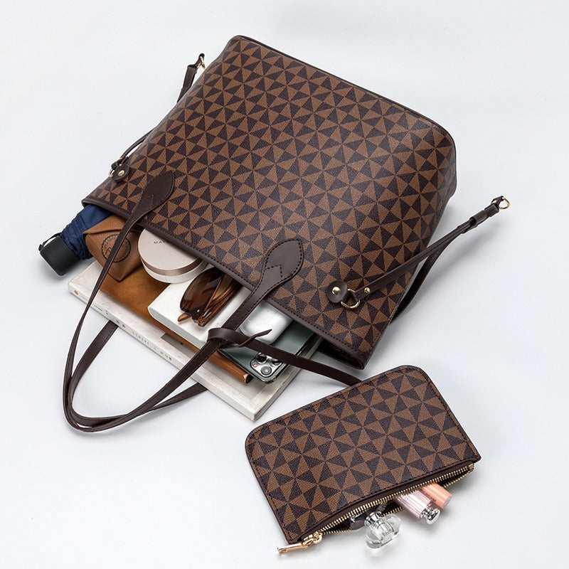 Tote Bag Windmill Pattern Handheld Shoulder Bag Large Capacity Two Piece Set Mother's Bag - Korvel