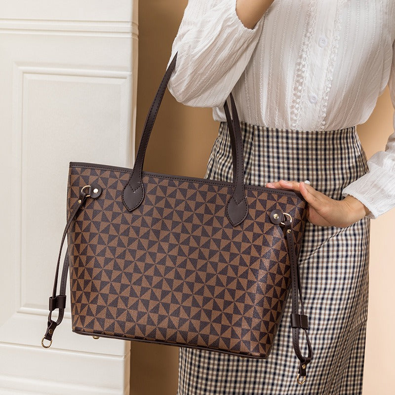 Tote Bag Windmill Pattern Handheld Shoulder Bag Large Capacity Two Piece Set Mother's Bag - Korvel
