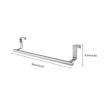 Stainless Steel Over Door Towel Rack - Space-Saving Design