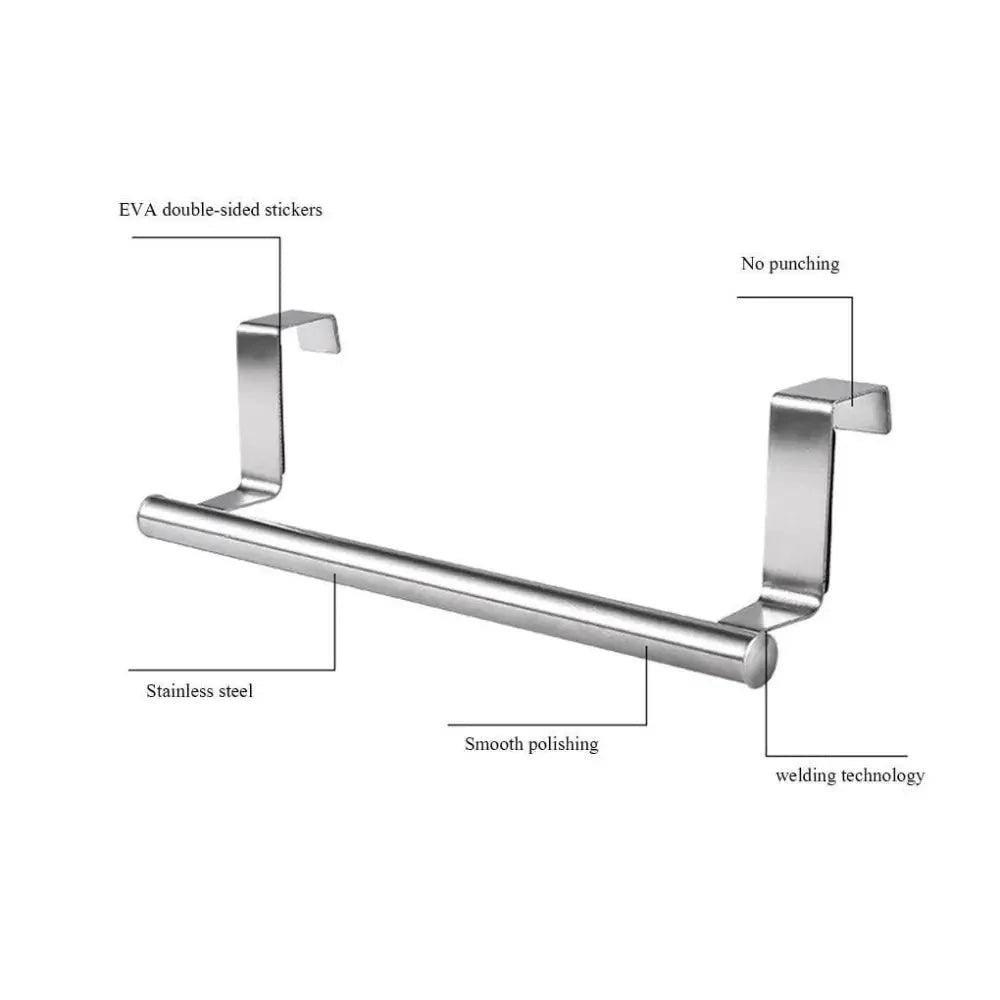 Soporte de Toallas de Acero Inoxidable para Puerta - Diseño que Ahorra Espacio