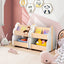 Kids Wooden Bookshelf with Universal Wheels - White