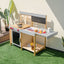 Outdoor Kid's Mud Kitchen Set with Water Box for Toddlers