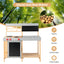 Outdoor Kid's Mud Kitchen Set with Water Box for Toddlers