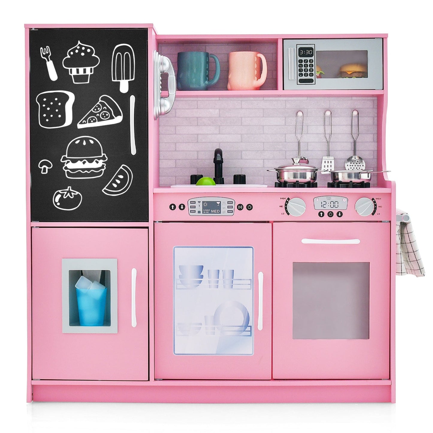 Cuisine de jeu fictif pour tout-petits en rose pour les 3-6 ans