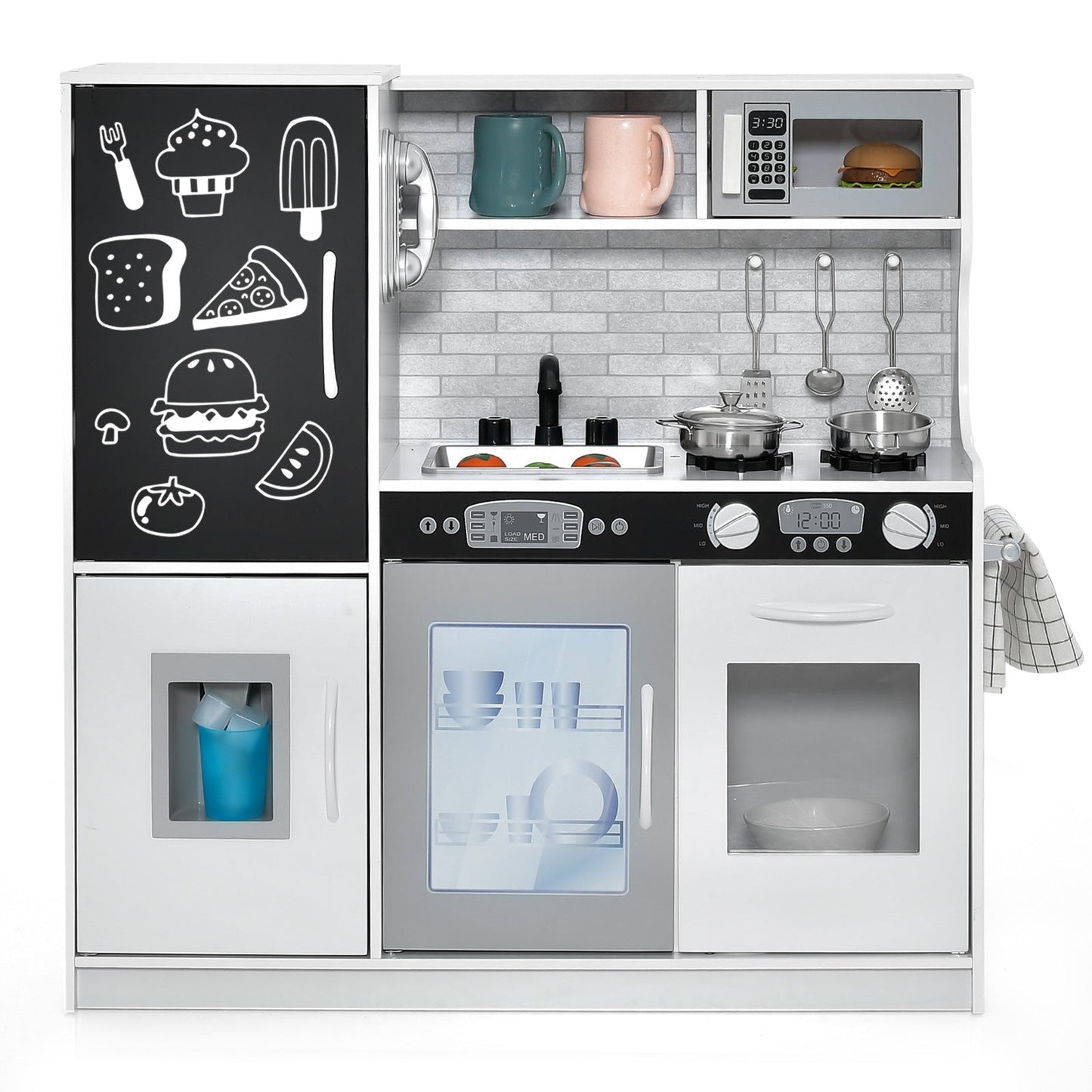 Cuisine de jeu fictif Gbruno pour tout-petits - Blanc
