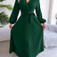 Elegant Cross Pleated Maxi Dress