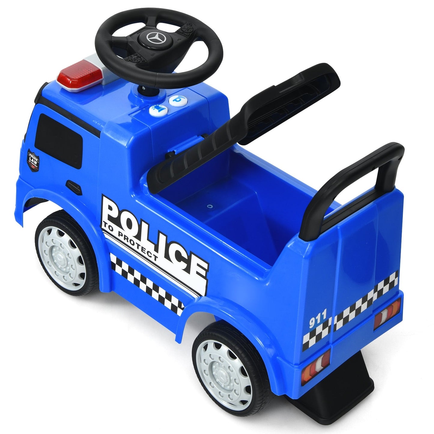 Mercedes Benz Coche de Policía para Niños - Azul
