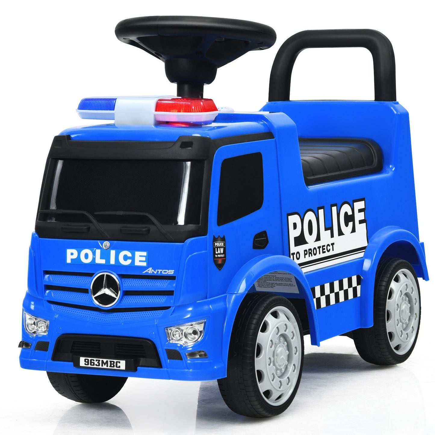 Mercedes Benz Coche de Policía para Niños - Azul