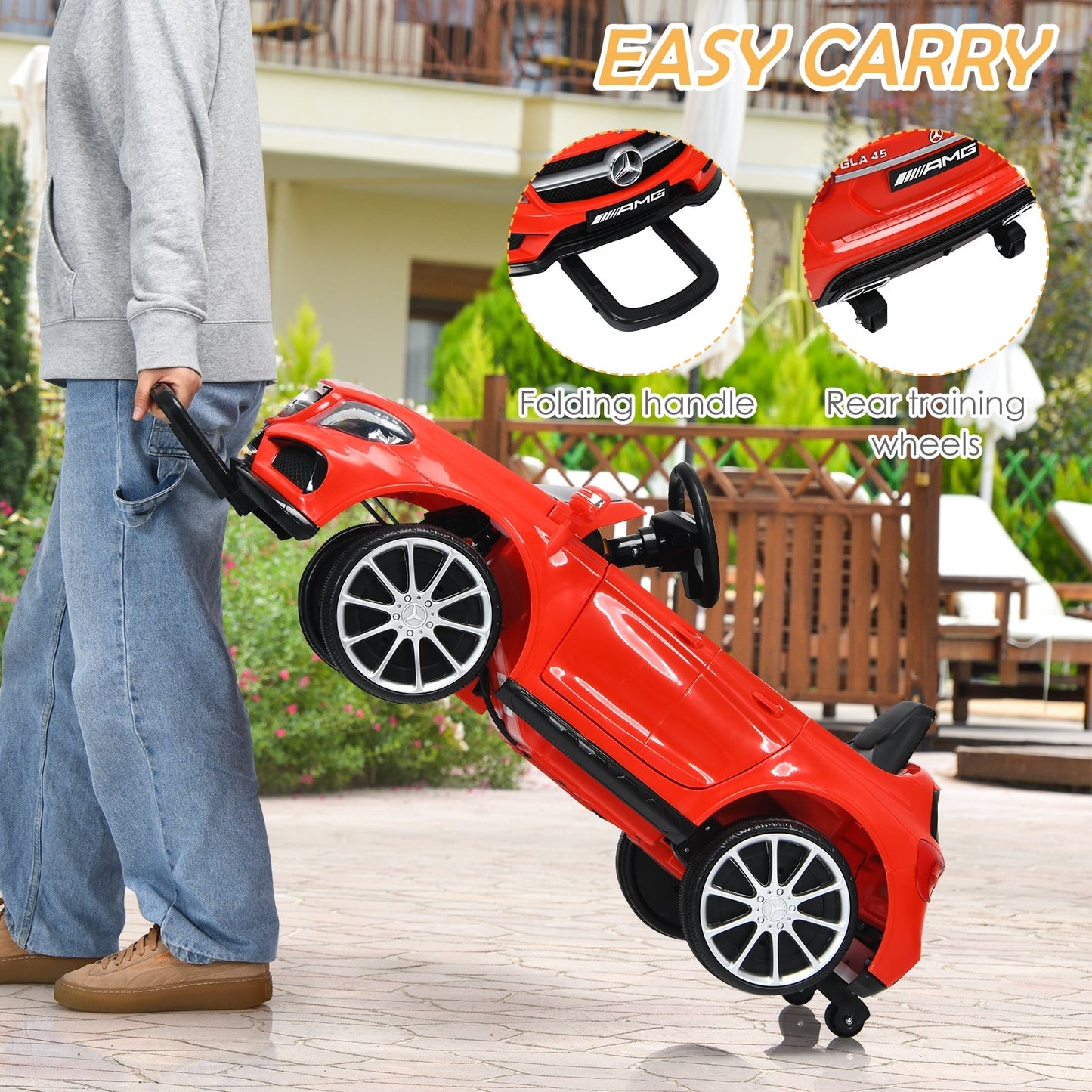 Voiture électrique pour enfants 12V avec télécommande - Rouge