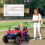 UTV para niños de 12V con función de arranque lento - Rojo