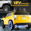 12V Kids Ride-On Car with Remote Control - Yellow