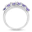 2.64 Carat Genuine Tanzanite Sterling Silver Engagement Ring