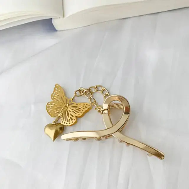 Pinza para el cabello en forma de mariposa elegante para recogidos con estilo